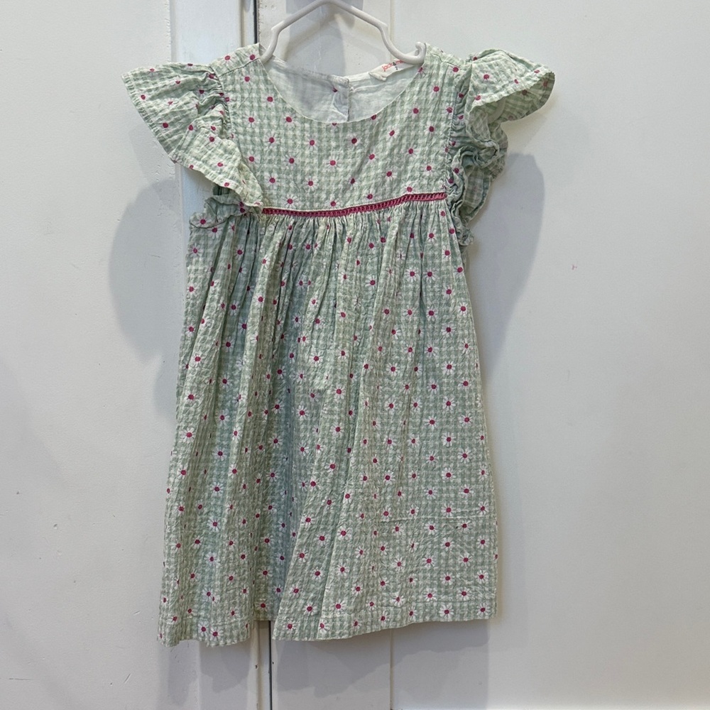 Charming Kids Dress with Pink Floral Pattern